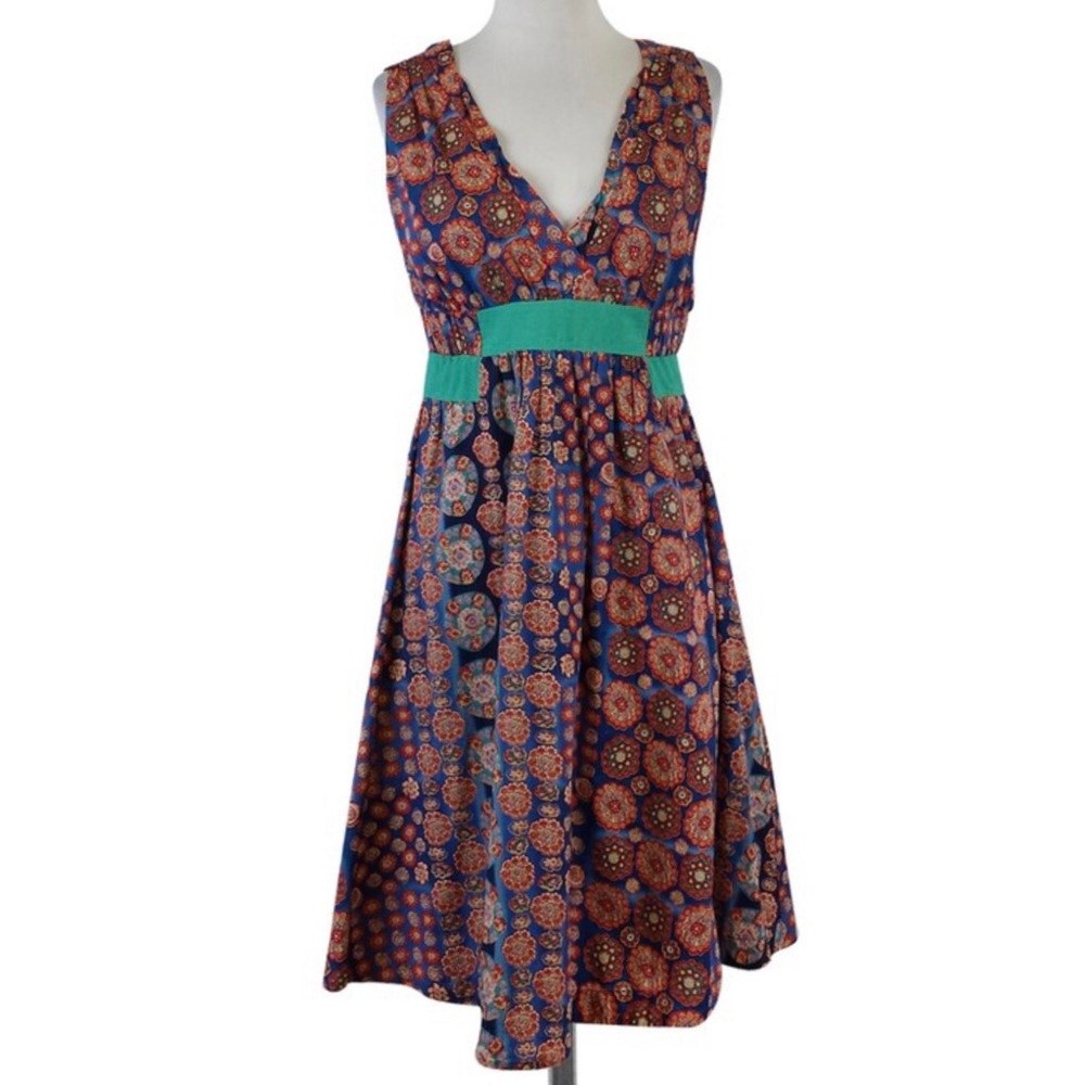 Marc Jacobs Medallion Print V-neck Dress Size 2